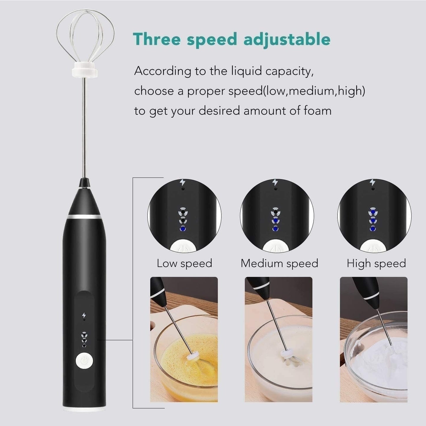 2 in 1 Handheld Whisk &amp; Drink Mixer For Coffee