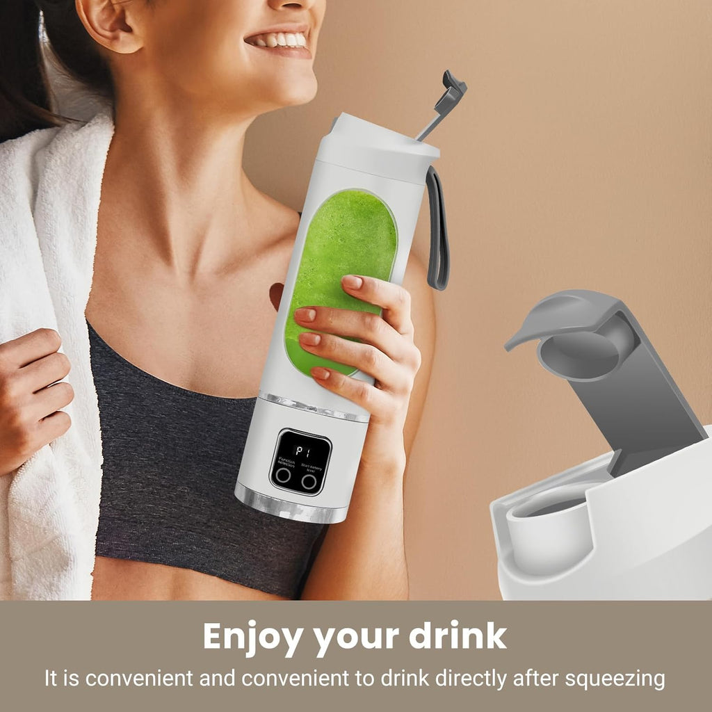 Portable Blender Personal Electric USB | 500ml Portable Juicer for Shakes and Smoothies | Small Blender for Mixing