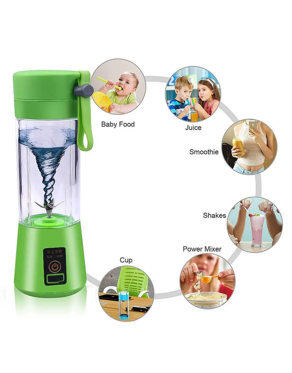 Electric Mini Portable Juicer Blender USB Recahrgeable