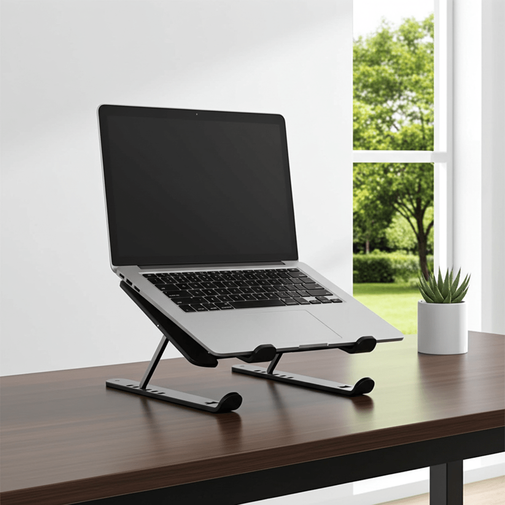 Laptop Stand | Creative Folding Storage Bracket | Adjustable Portable Durable | 24×4.5cm Folded / 24×16.5cm Opened